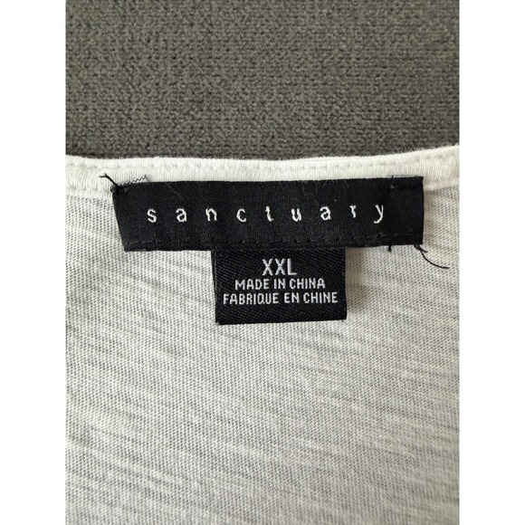 Sanctuary White Sleeveless‎ V Neck Button Front Tie Front Tank Top Womens XXL - Picture 4 of 8